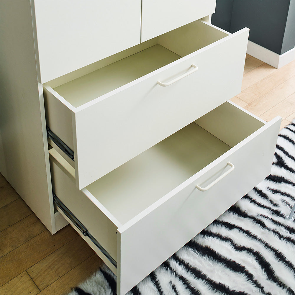 Emma Two-Door Wood Closet with Two Drawers