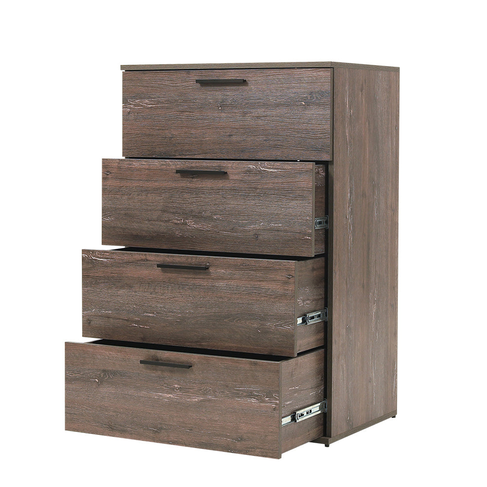 Oliver Farmhouse Four-Drawer Jumbo Chest in Rustic