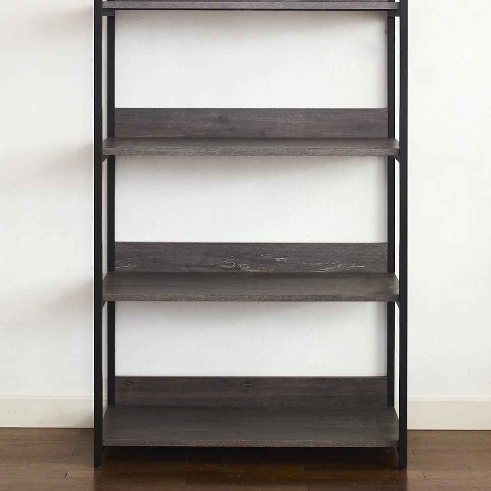 Monica Wood and Metal Walk-in Closet with Five Shelves in Rustic