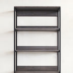 Monica Wood and Metal Walk-in Closet with Five Shelves in Rustic
