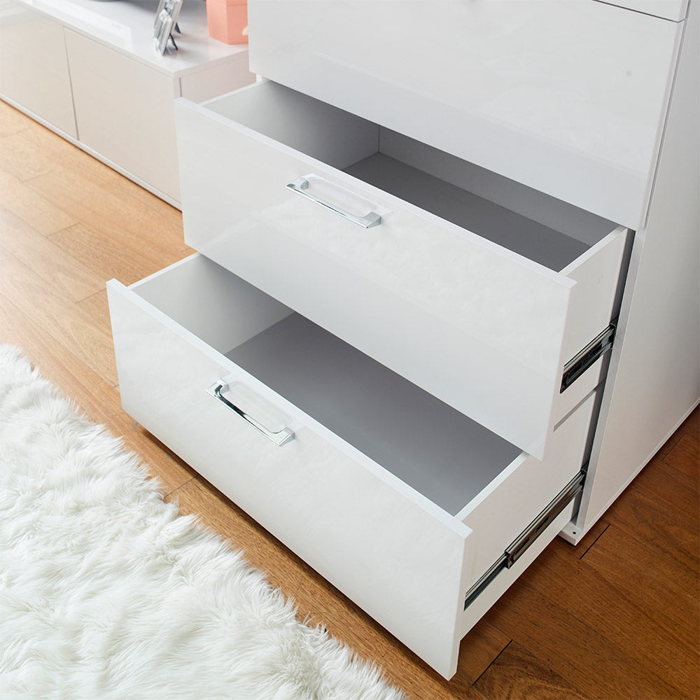 Bliss Glossy Four-Drawer Jumbo Chest