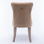 Nikki Collection Velvet Upholstered Dining Chair Set