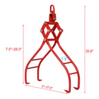 4 Claw Timber Log Lifting Logging Tongs Grabber Tong 28"