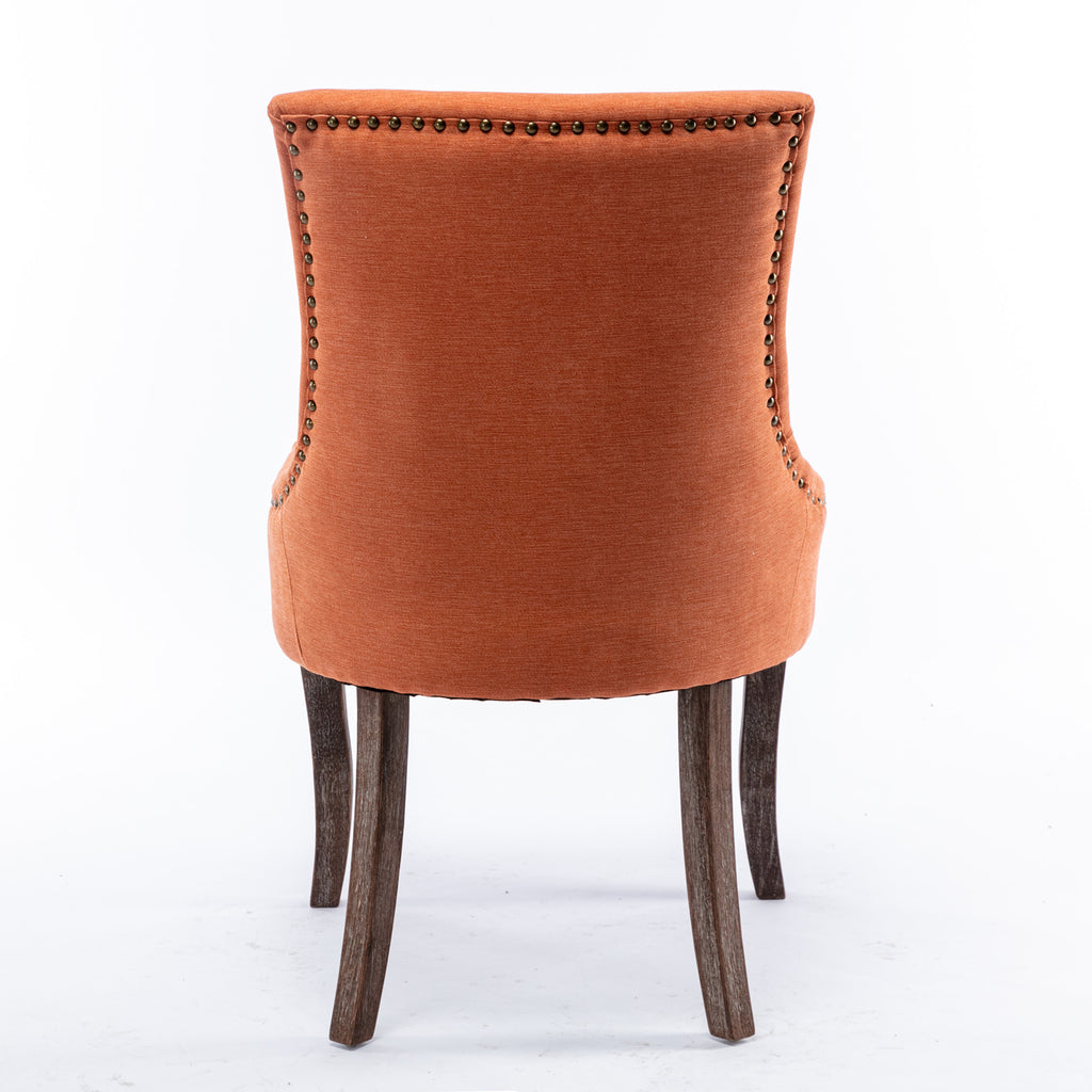 A&A Furniture Ultra Side Dining Chair Set of 2 - Orange