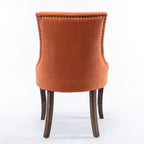 A&A Furniture Ultra Side Dining Chair Set of 2 - Orange
