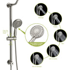 Brushed Nickel Dual Shower Heads Set