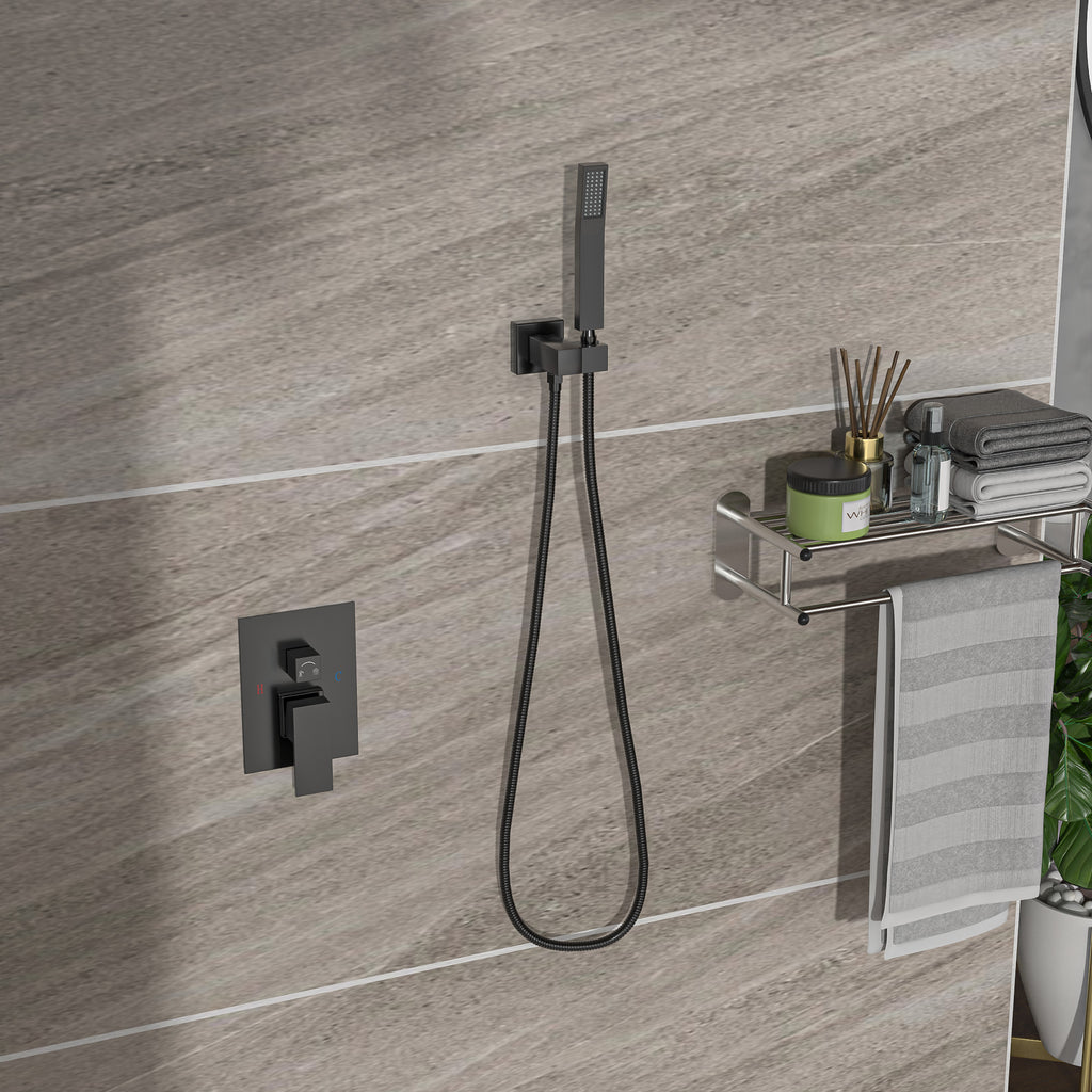 Dual Shower Head - 10 Inch Wall Mounted Square Shower System