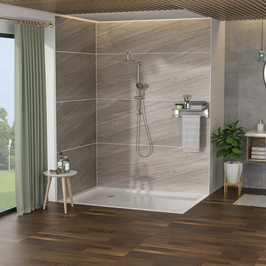 Brushed Nickel Dual Shower Heads Set