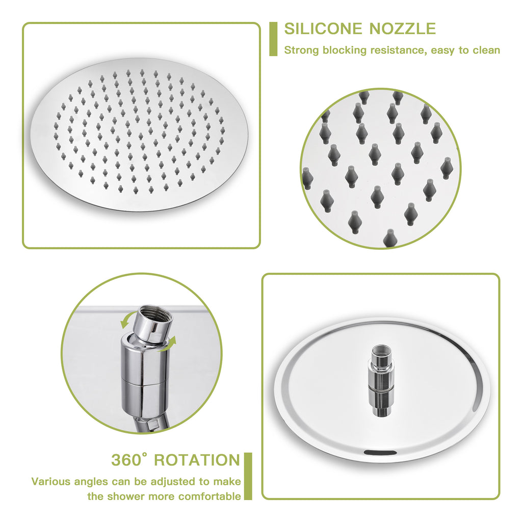 Shower Set - 10inch Overhead Shower and Hand Shower