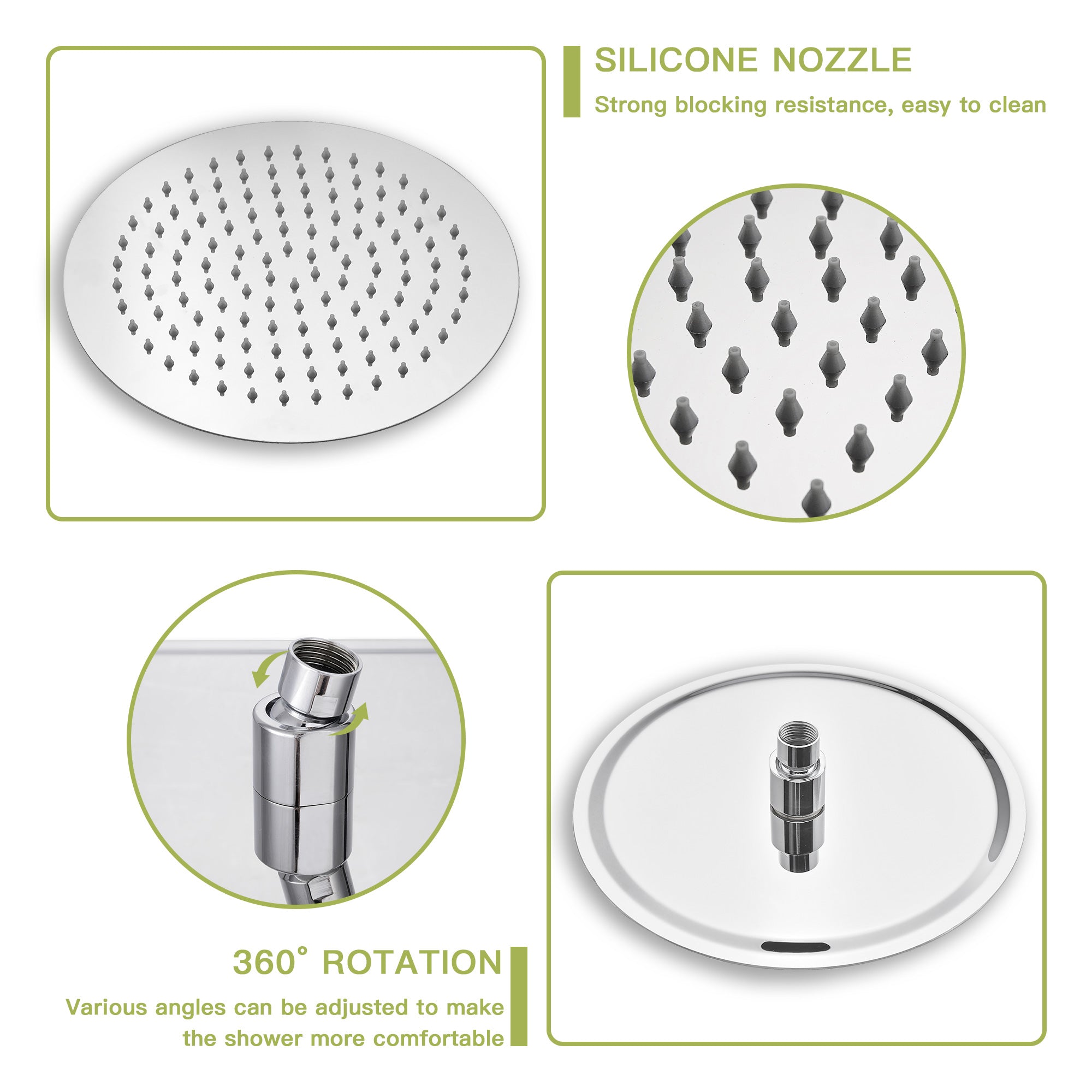 Shower Set - 10inch Overhead Shower and Hand Shower