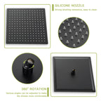Dual Shower Head - 10 Inch Wall Mounted Square Shower System
