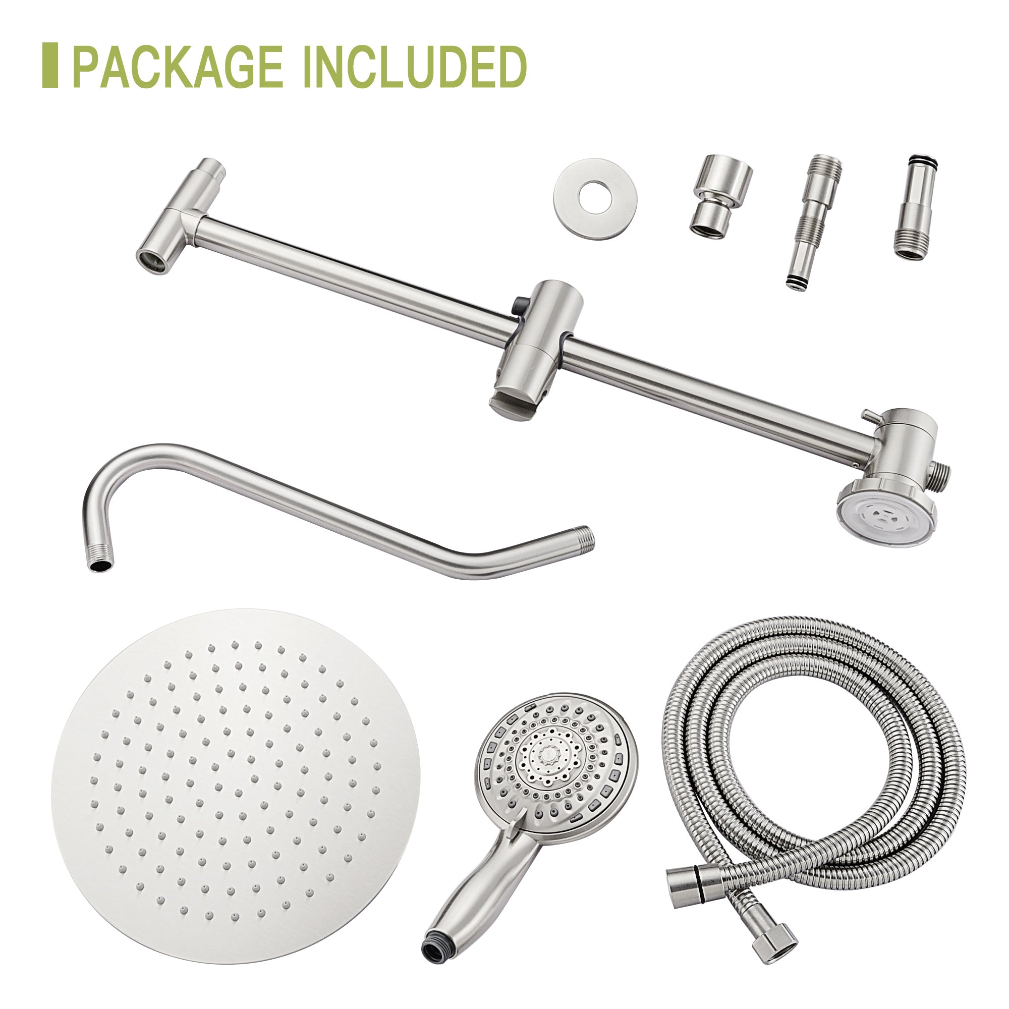 Brushed Nickel Dual Shower Heads Set