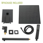 Dual Shower Head - 10 Inch Wall Mounted Square Shower System