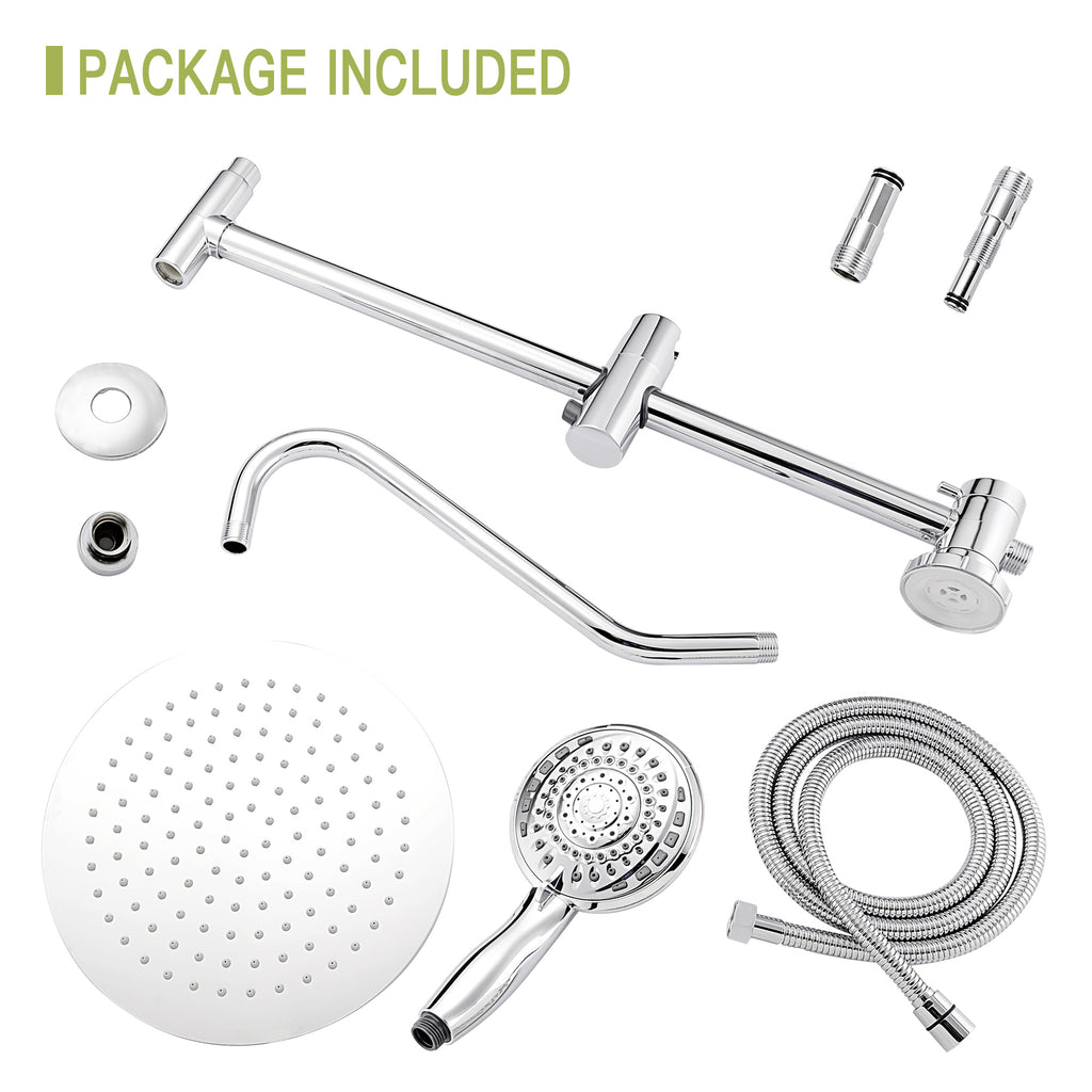 Shower Set - 10inch Overhead Shower and Hand Shower