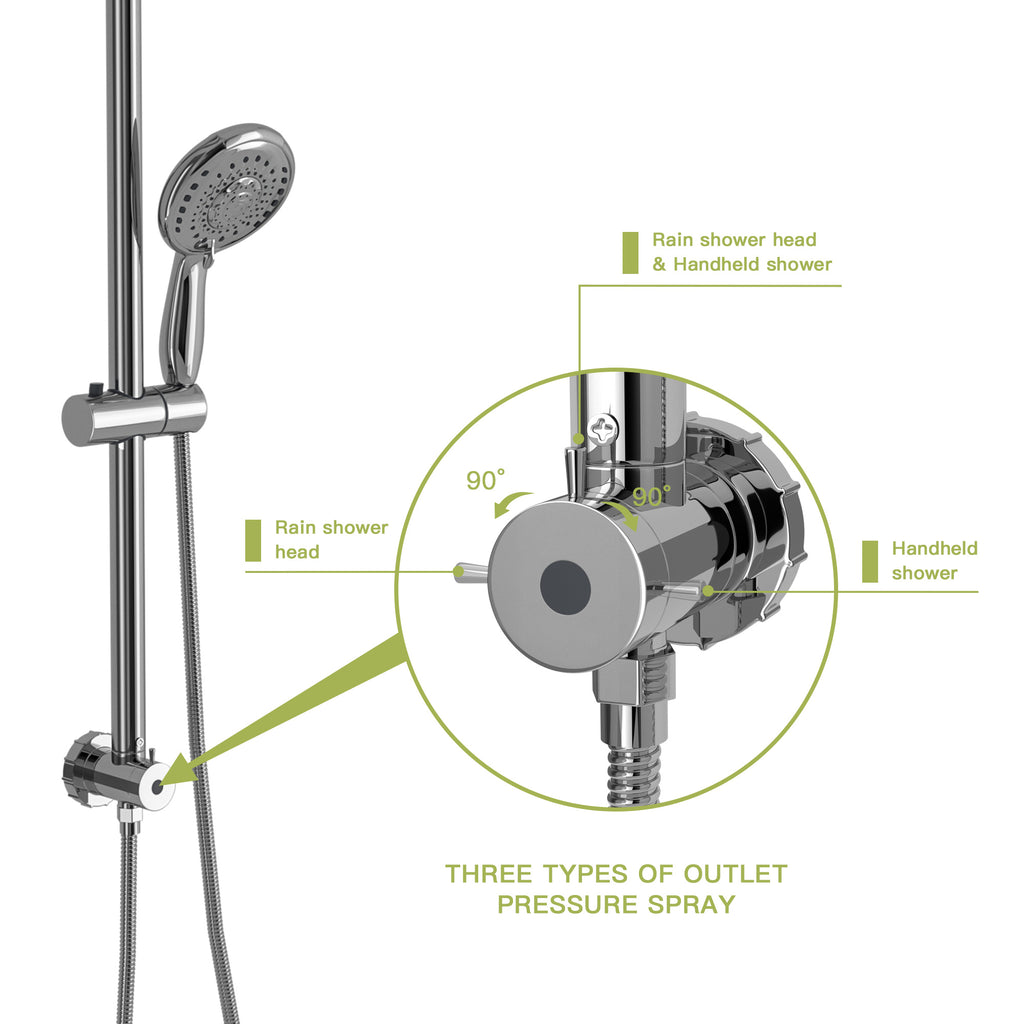 Shower Set - 10inch Overhead Shower and Hand Shower