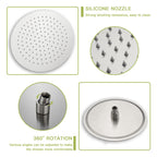 Brushed Nickel Dual Shower Heads Set