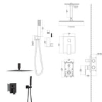 Dual Shower Head - 10 Inch Ceiling Mount Square Shower System