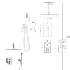 Dual Shower Head - 16 Inch Ceiling Mount Square Shower System