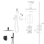 Dual Shower Head - 16 Inch Ceiling Mount Square Shower System