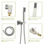 Dual Shower Head - 16 Inch Ceiling Mount Square Shower System