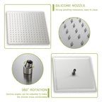 Dual Shower Head - 16 Inch Ceiling Mount Square Shower System