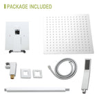 Dual Shower Head - 10 Inch Ceiling Mount Square Shower System