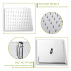 Dual Shower Head - 10 Inch Ceiling Mount Square Shower System