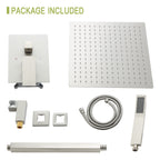 Dual Shower Head - 16 Inch Ceiling Mount Square Shower System