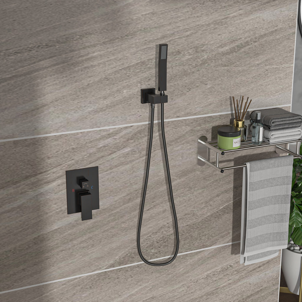 Dual Shower Head - 10 Inch Ceiling Mount Square Shower System