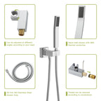 Dual Shower Head - 10 Inch Ceiling Mount Square Shower System