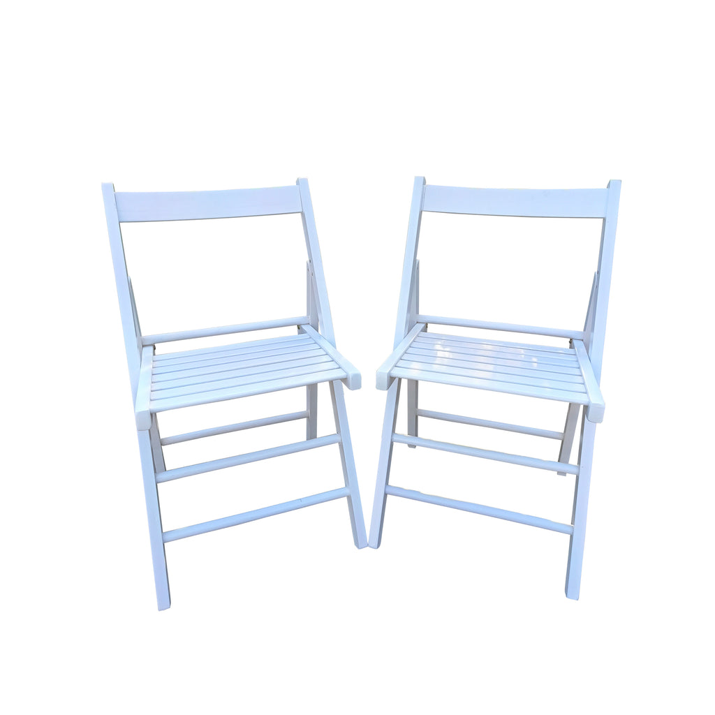 Folding Chair Set - Solid Wood & Space-Saving Design
