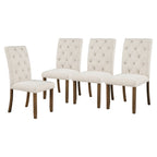 TREXM 6-Piece Farmhouse Dining Table Set - Walnut