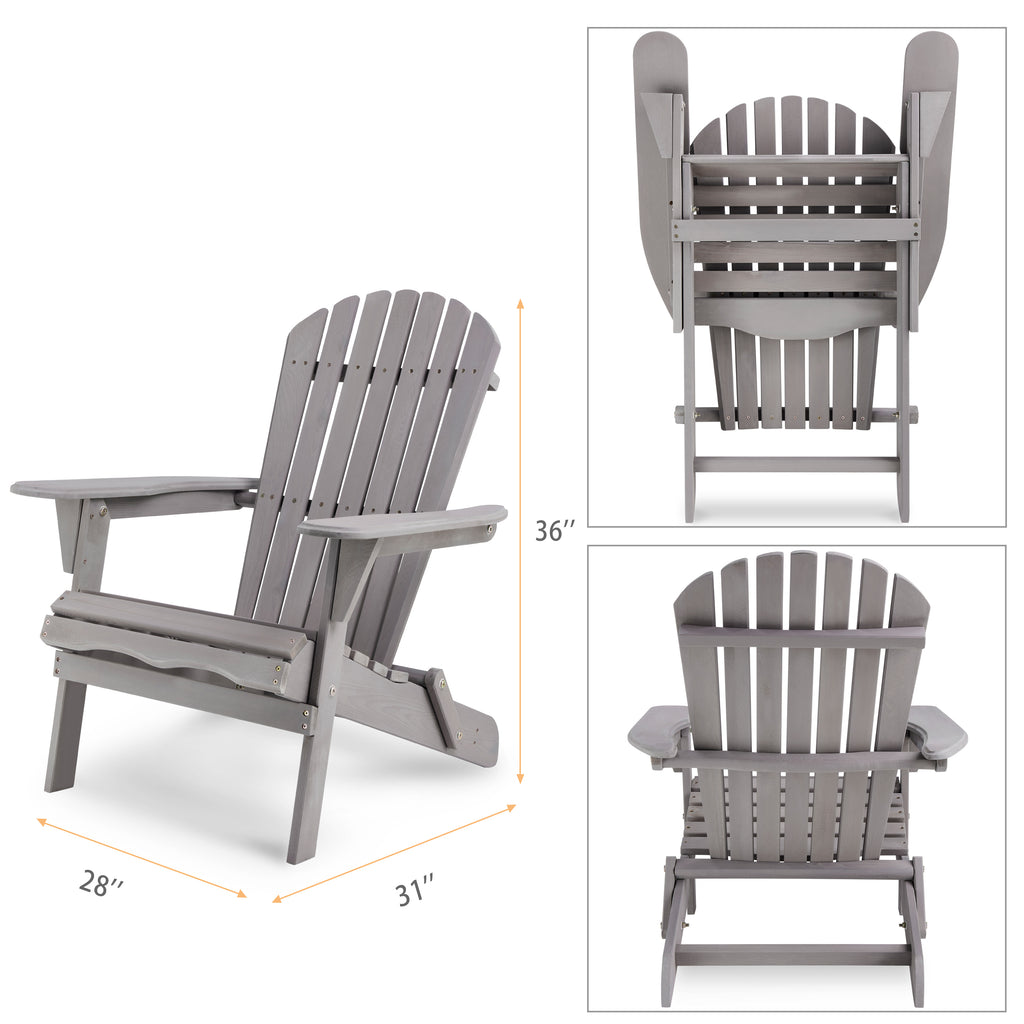 Wood Lounge Patio Chair Set of 2