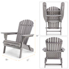 Wood Lounge Patio Chair Set of 2