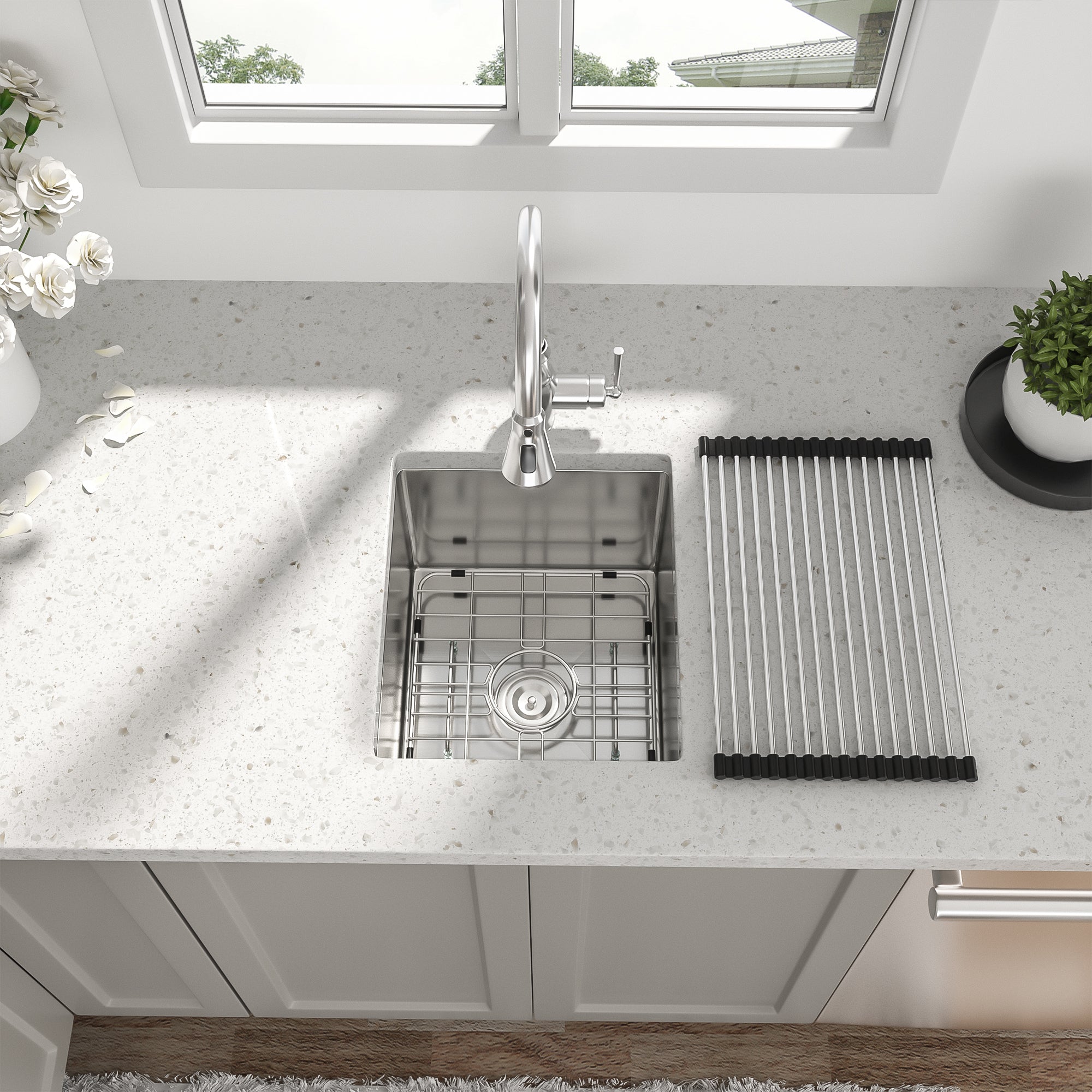 13 Inch Undermount Sink - 16 Gauge Stainless Steel Kitchen Sink