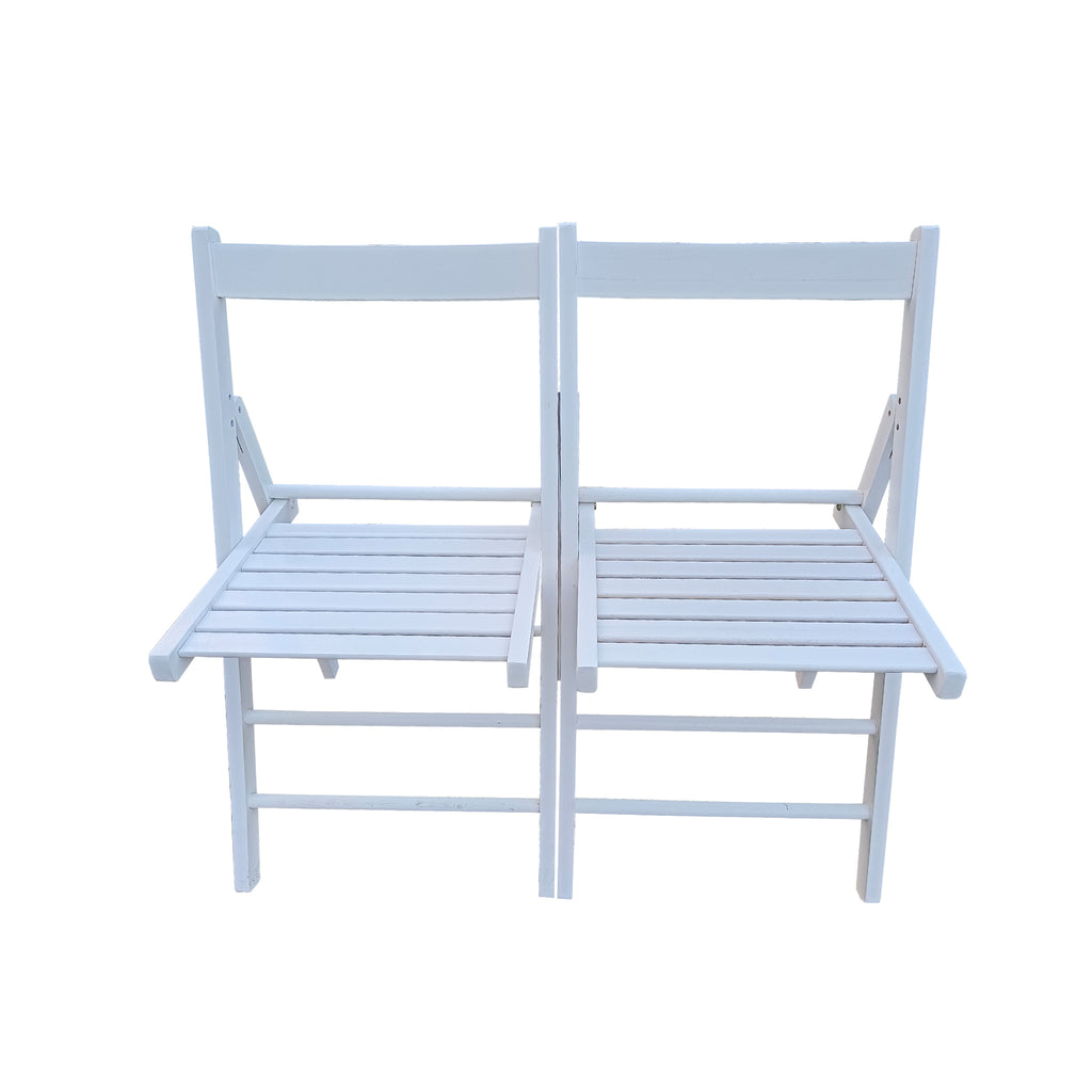 Folding Chair Set - Solid Wood & Space-Saving Design
