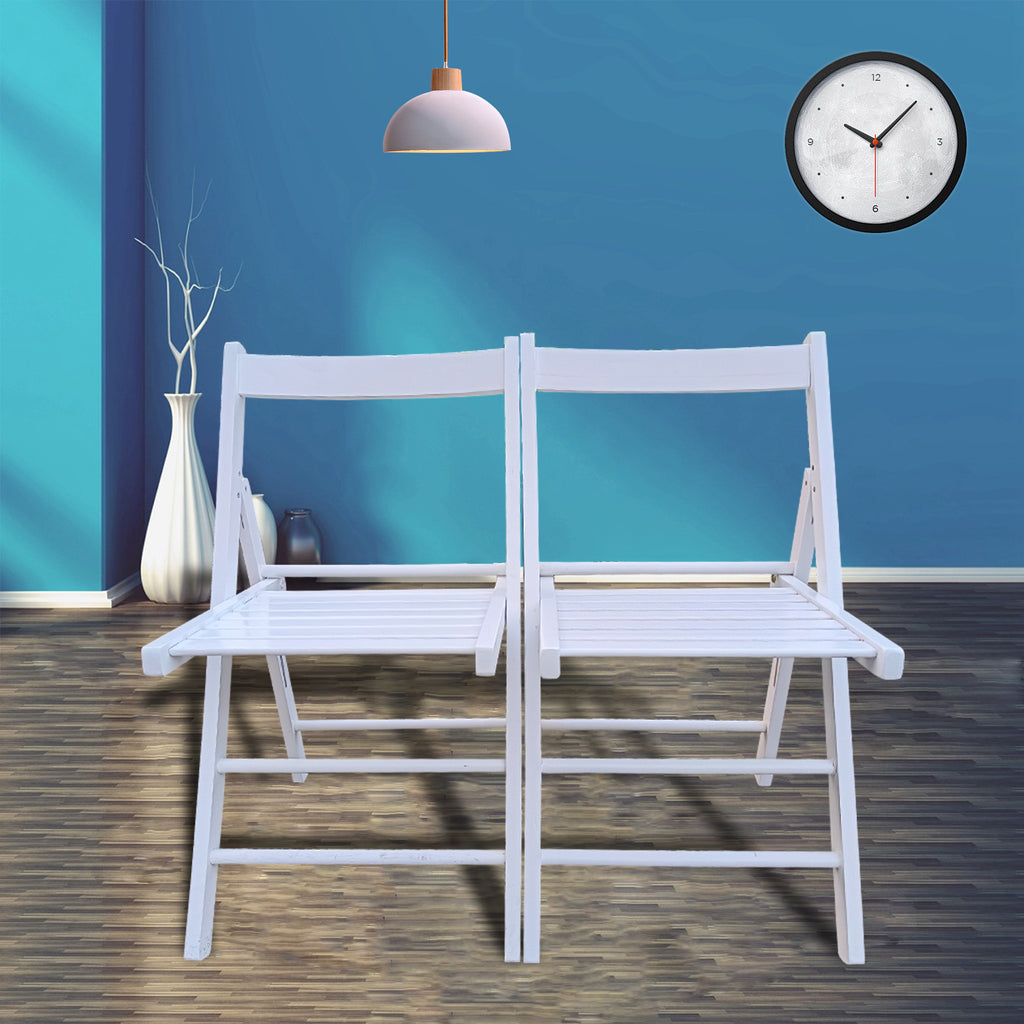Folding Chair Set - Solid Wood & Space-Saving Design