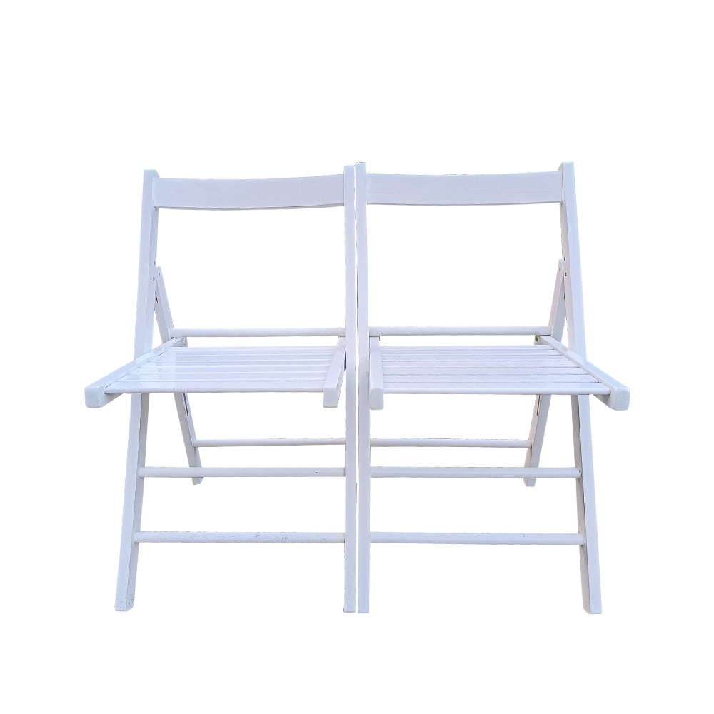 Folding Chair Set - Solid Wood & Space-Saving Design