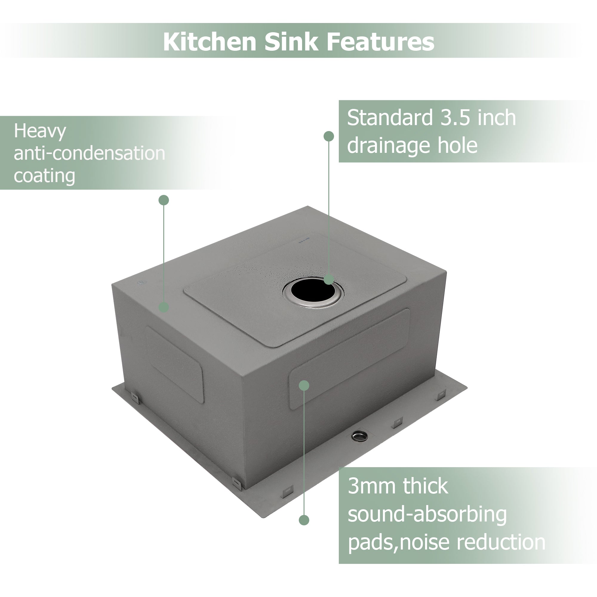 25"x22"x12" Stainless Steel Laundry Utility Sink