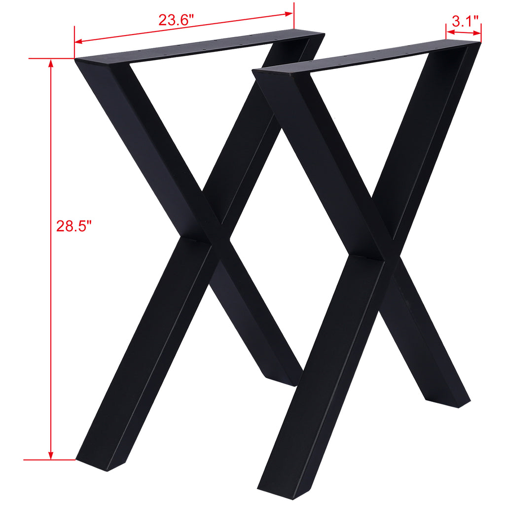 X Table Legs 28X 24" - Set of 2