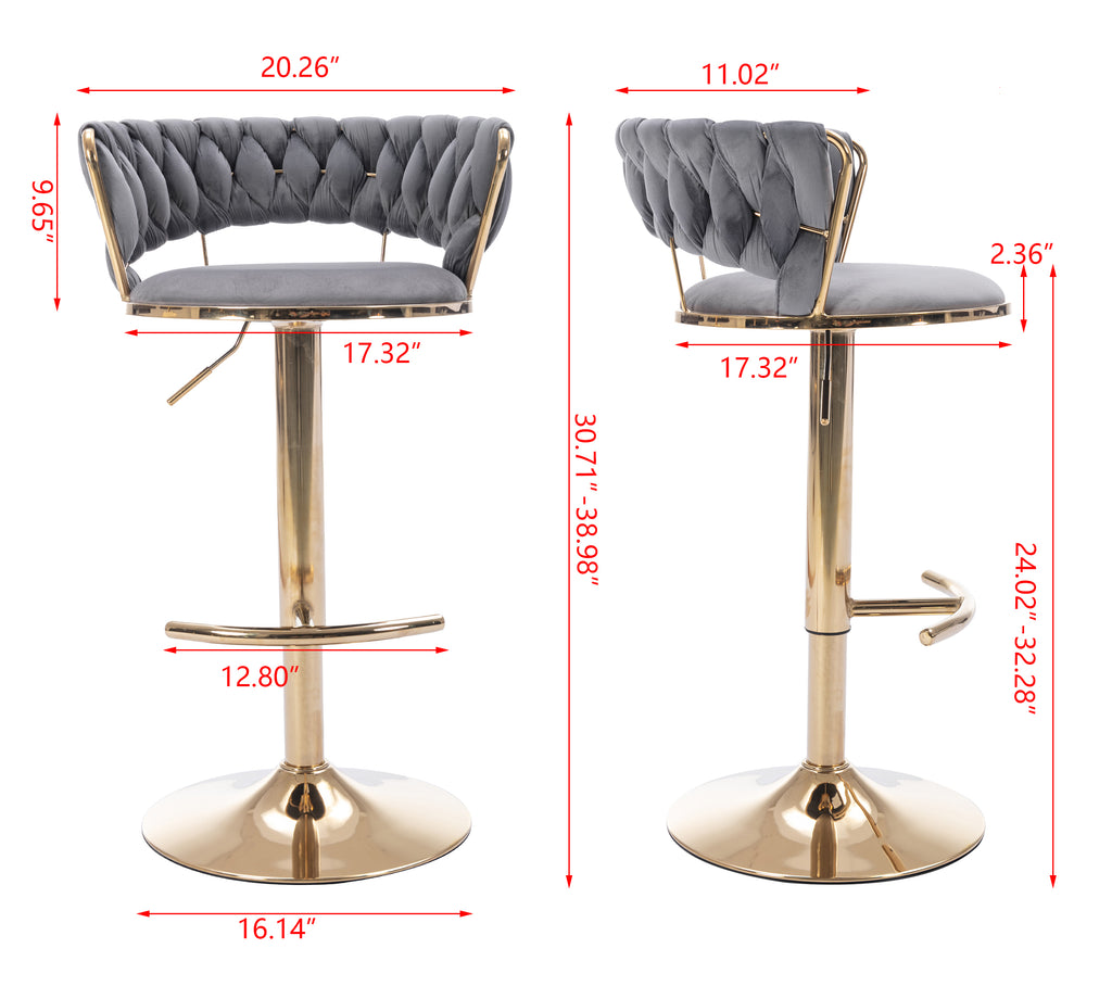 Set of 2 Bar Stools