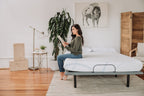 Omne Sleep 8 Inch Memory Foam Mattress Queen in White/Light