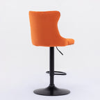 Swivel Velvet Barstools - Adjustable Height for Home Pub and Kitchen