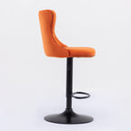 Swivel Velvet Barstools - Adjustable Height for Home Pub and Kitchen