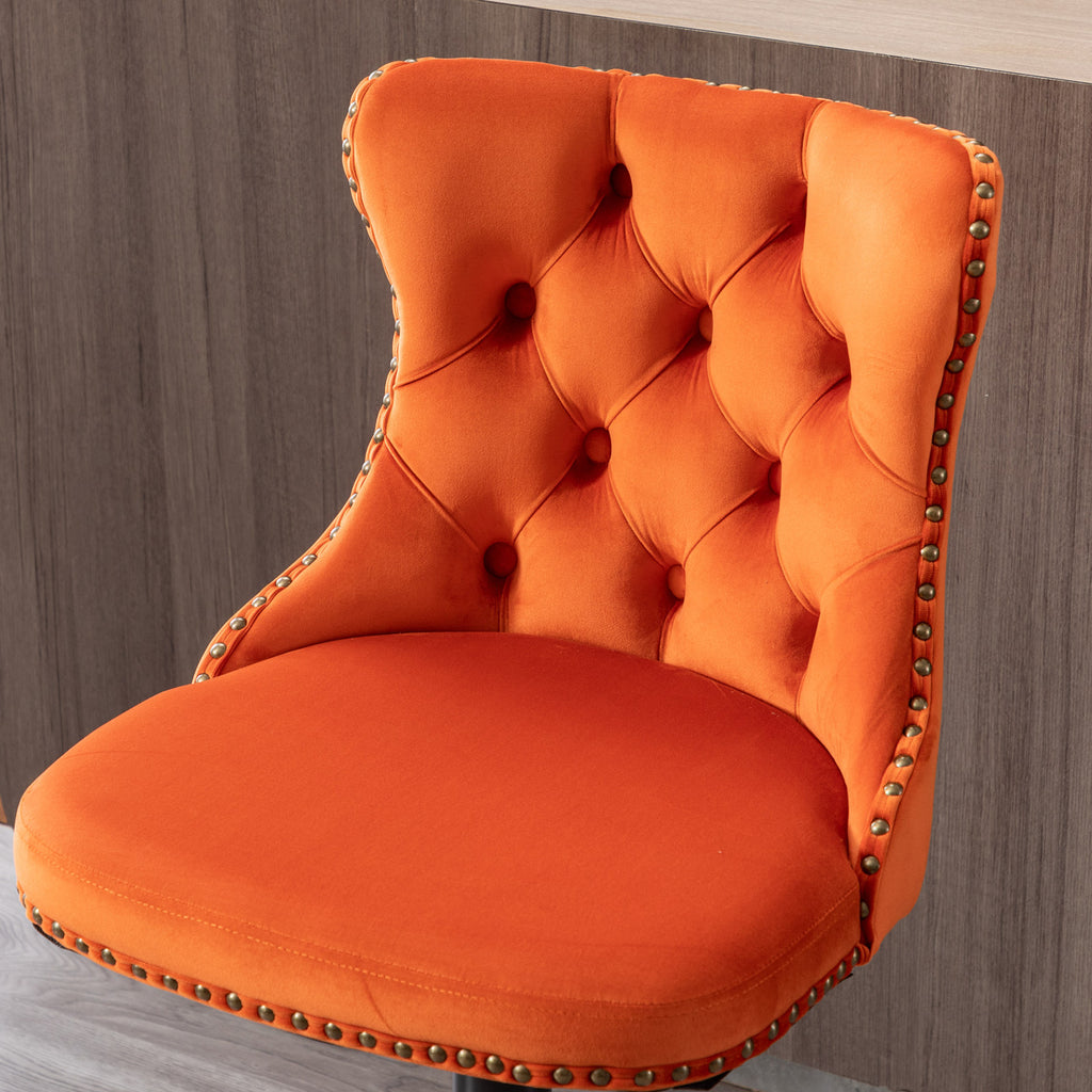 Swivel Velvet Barstools - Adjustable Height for Home Pub and Kitchen