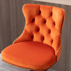 Swivel Velvet Barstools - Adjustable Height for Home Pub and Kitchen