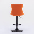 Swivel Velvet Barstools - Adjustable Height for Home Pub and Kitchen