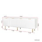 Modern Warm White TV Cabinet