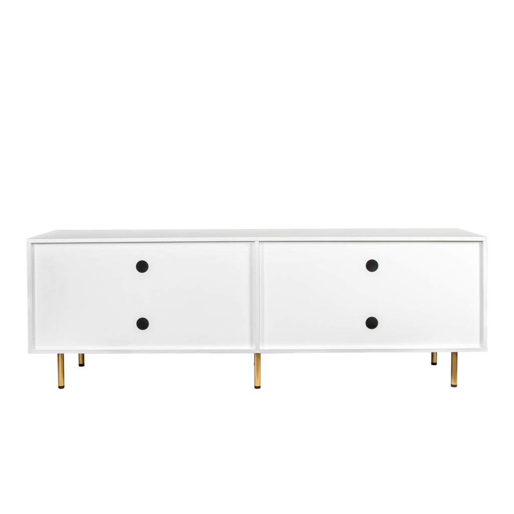 Modern Warm White TV Cabinet