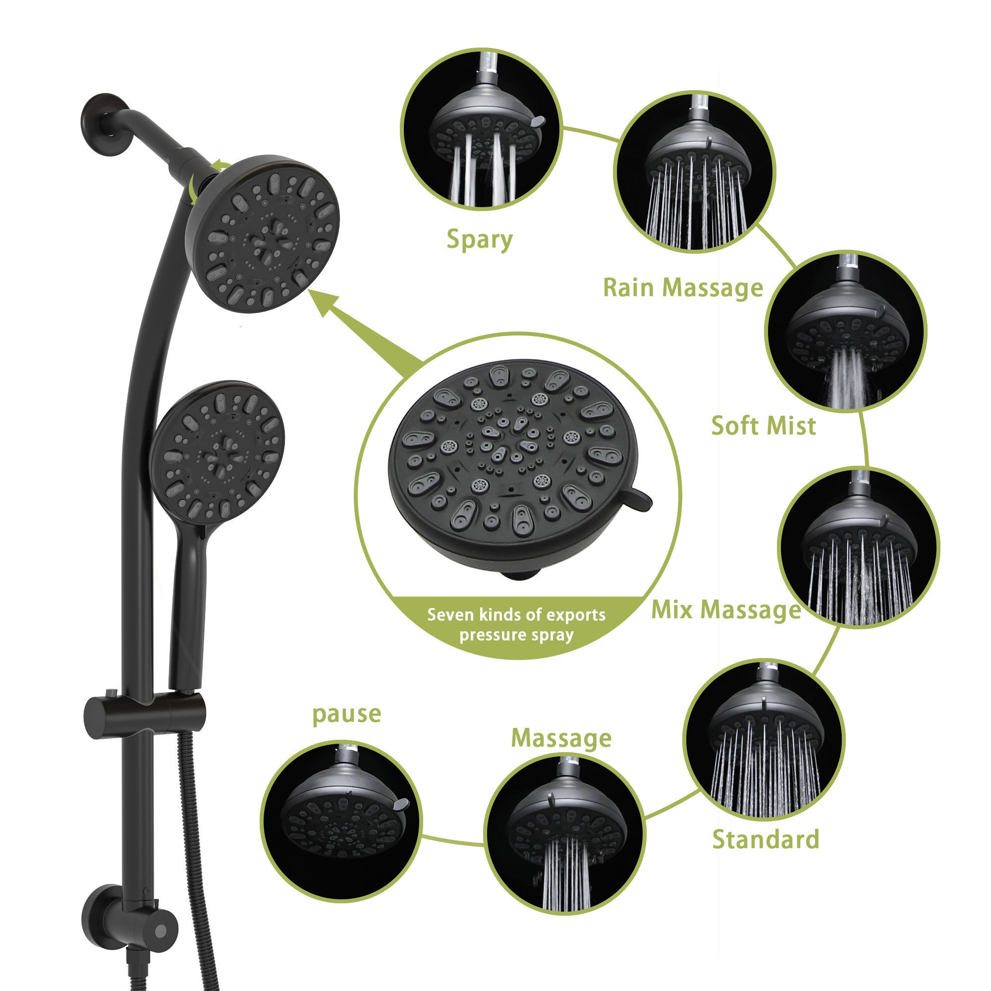 Multi Function Dual Shower Head - Shower System